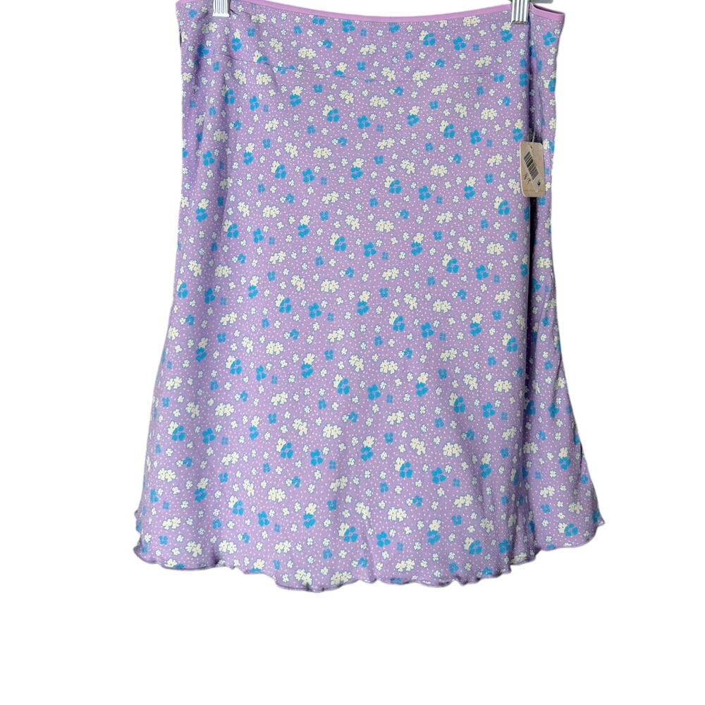 Free people IRL Floral Mini Slip Skirt Women’s 10 Ice Combo NEW - Picture 3 of 7